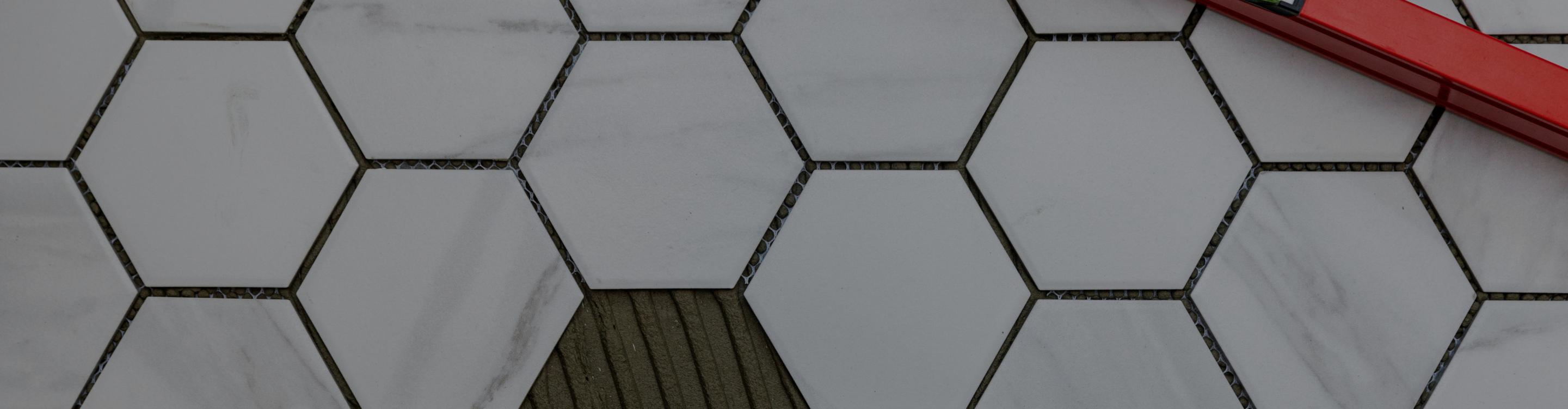 Tile floors in a bathroom. 